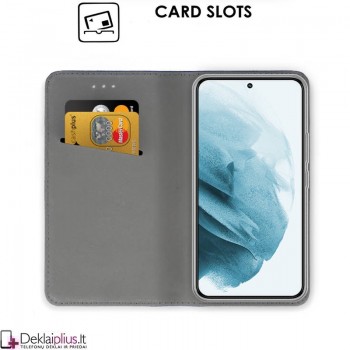 Telone dirbtinos odos atverčiamas dėklas - bordo spalvos (telefonui Samsung S22 Plus) Telone dirbtinos odos atverčiamas dėklas - bordo spalvos (telefonui Samsung S22 Plus)